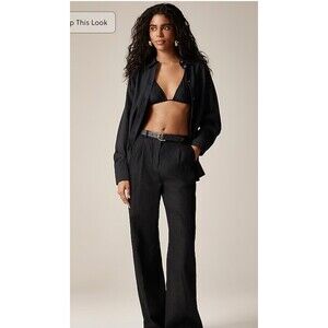 Classic Black Women's Linen Trousers